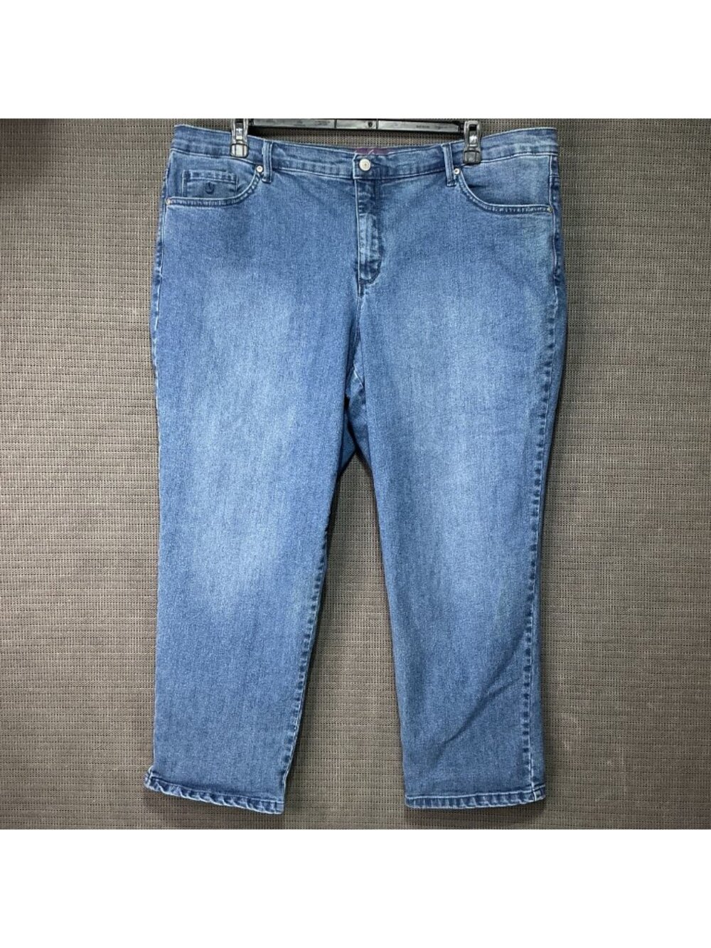 Gloria Vanderbilt Amanda Women's Plus Size 20W Short Blue Stretch Denim Jeans